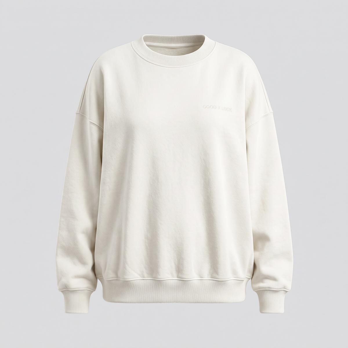 Crewneck blanc cassé, vue de face