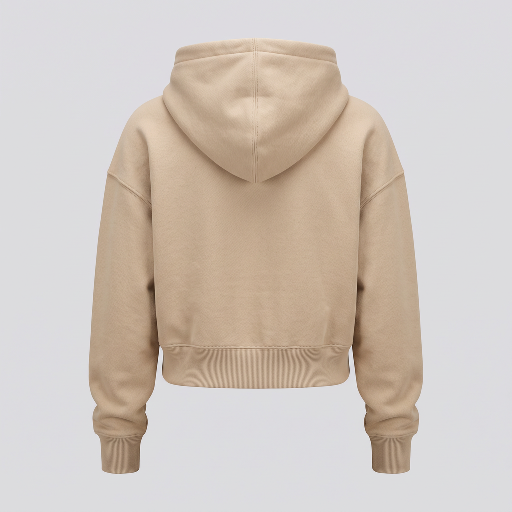 Hoodie court sable, vue de dos