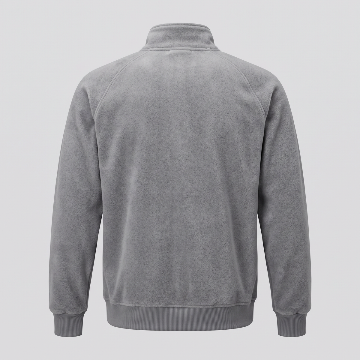Veste zippée grise, vue de dos